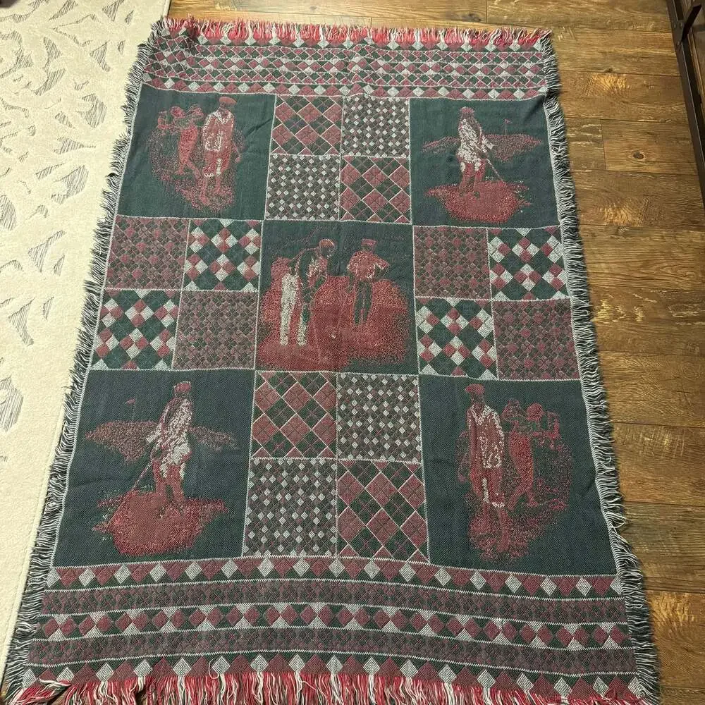 Tapestry Golf Throw Blanket 48”x 68” Wall Hanging